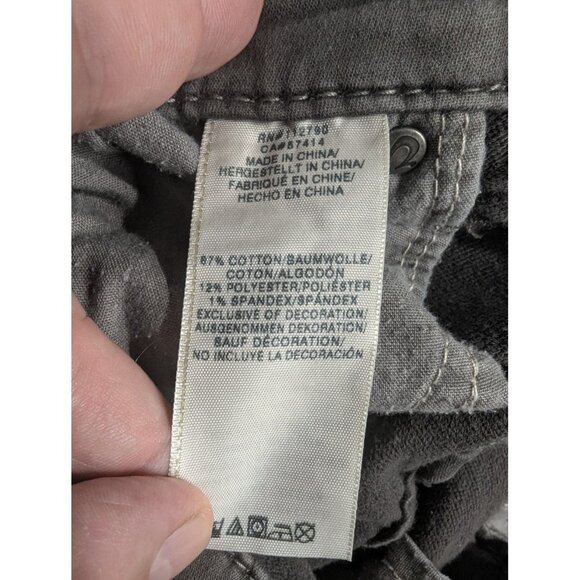 True Religion Geno Jeans Womens 28 Gray Relaxed Slim Stretch Designer Pants - Picture 15 of 16